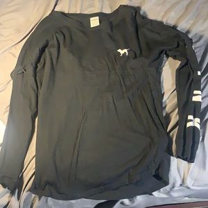 Black long sleeve pink t-shirt